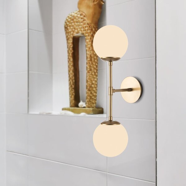 Nástěnné svítidlo ve zlaté barvě Squid Lighting Kruva, délka 58 cm