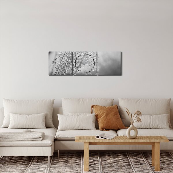 Obraz - Louka po dešti (s hodinami) (90x30 cm)