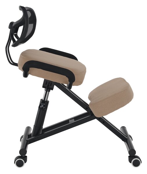 KONDELA Ergonomická klekačka, béžová/černá, RUFUS