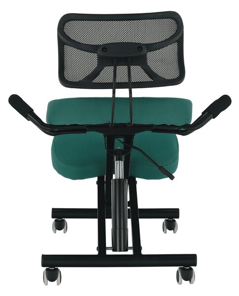 KONDELA Ergonomická klekačka, zelená/černá, RUFUS