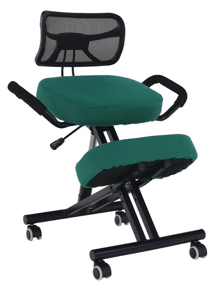 KONDELA Ergonomická klekačka, zelená/černá, RUFUS