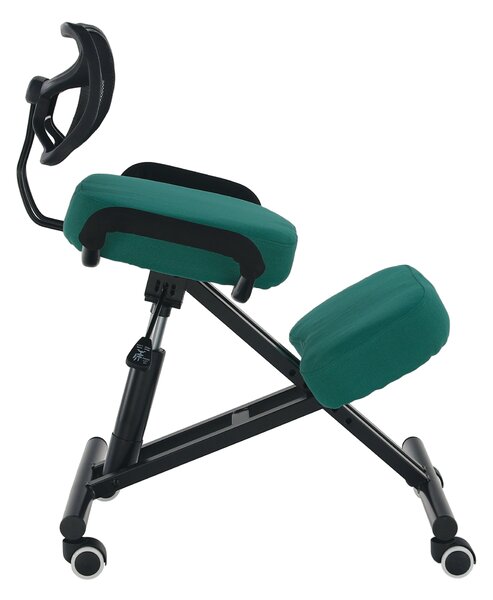 KONDELA Ergonomická klekačka, zelená/černá, RUFUS
