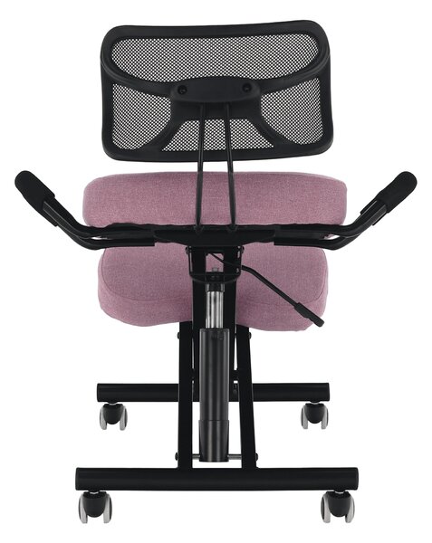KONDELA Ergonomická klekačka, růžová/černá, RUFUS