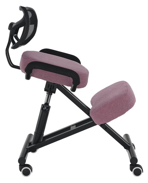 KONDELA Ergonomická klekačka, růžová/černá, RUFUS
