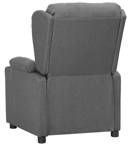 Polohovací křeslo světle šedé textil 339048