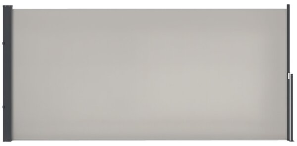 Útulný boční markýza Outsunny s možností tažení pro balkon, terasu a zahradu, šedá, 300 x 140 cm | Aosom
