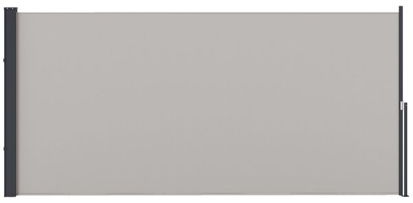 Útulný boční markýza Outsunny s možností tažení pro balkon, terasu a zahradu, šedá, 300 x 140 cm | Aosom