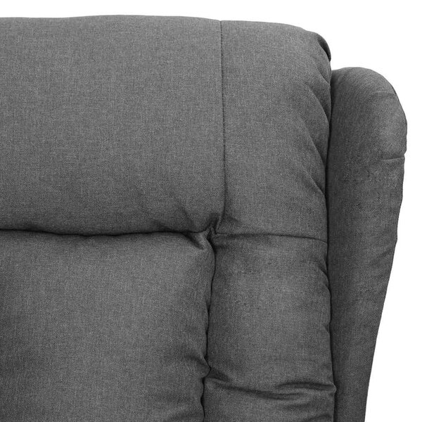 Polohovací křeslo světle šedé textil 339048