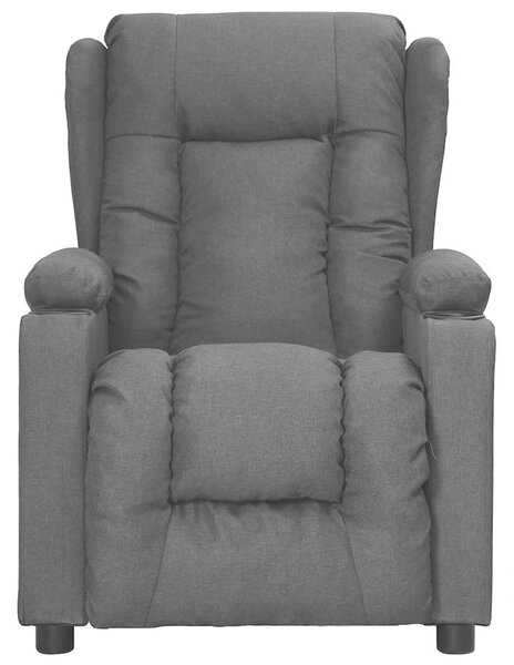 Polohovací křeslo tmavě šedé textil 339049