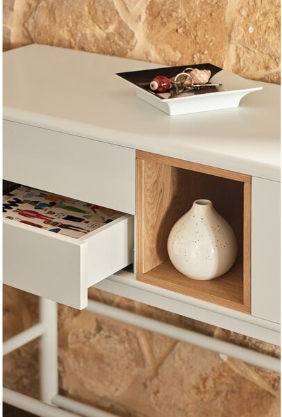 Krémový konzolový stolek 35x120 cm Corvo – Teulat