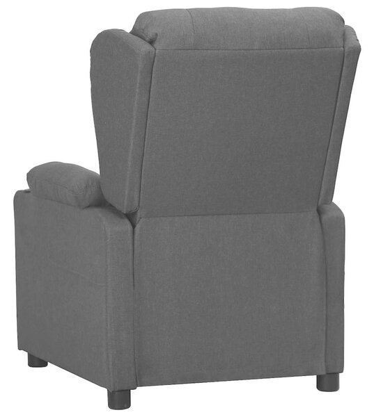 Polohovací křeslo tmavě šedé textil 339049