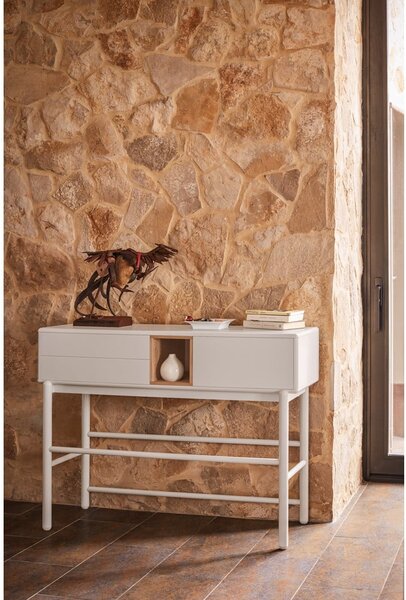 Krémový konzolový stolek 35x120 cm Corvo – Teulat