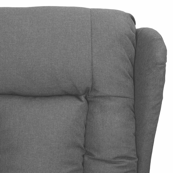 Polohovací křeslo tmavě šedé textil 339049