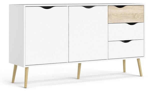 Bílá komoda 147x82x39 cm Oslo – Tvilum