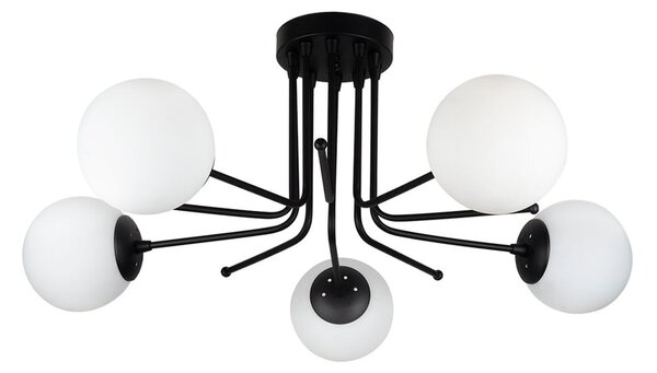 Černé stropní svítidlo Squid Lighting Star, výška 34 cm