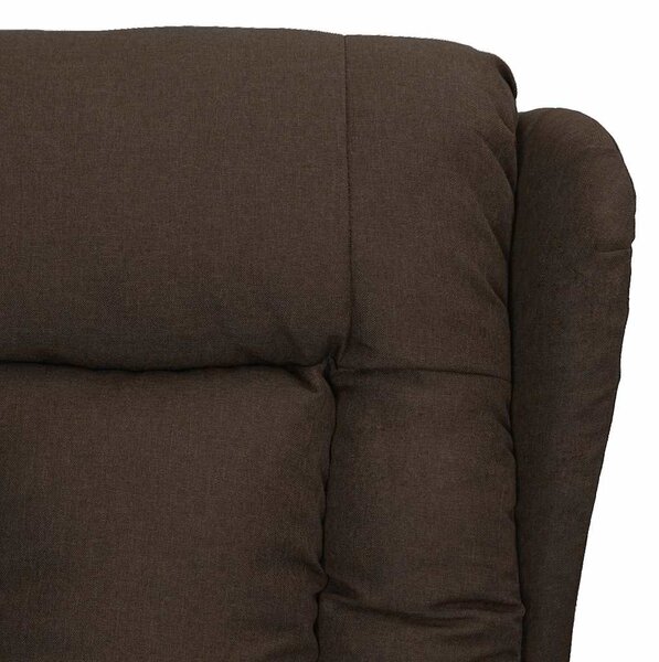 Polohovací křeslo tmavě hnědé textil 339053