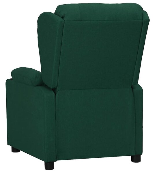 Polohovací křeslo tmavě zelené textil 339054