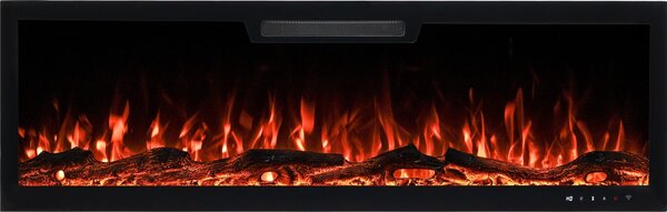 Elektrický krb AFLAMO Elite 153 - realistický oheň - nástěnný nebo vestavný - 153x46x13 cm - dekorační elektrický krb LED s funkcí vytápění 750/1500 W