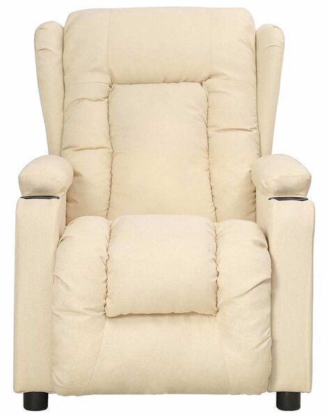 Polohovací křeslo krémové textil 339057