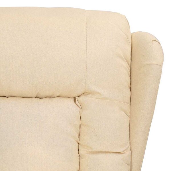 Polohovací křeslo krémové textil 339057