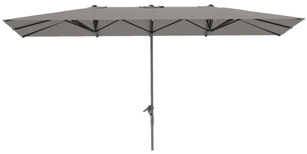 Outsunny Dvousedlový Slunečník s Kličkou 451 x 264 cm, UV Ochrana 50+, windproof Zahradní Slunečník, Balkonový Slunečník, Hliníkový Trhací Slunečník p