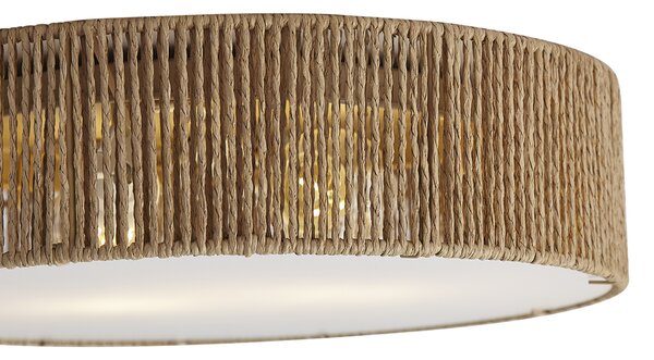 Japandi stropní svítidlo přírodní s stínidlem 38cm 2-světla - Luz