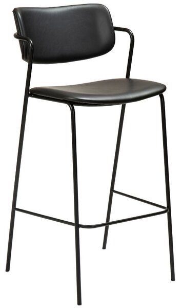 Dan-Form Černá koženková barová židle DanForm Zed 77 cm
