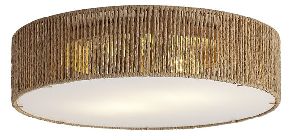 Japandi stropní svítidlo přírodní s stínidlem 38cm 2-světla - Luz