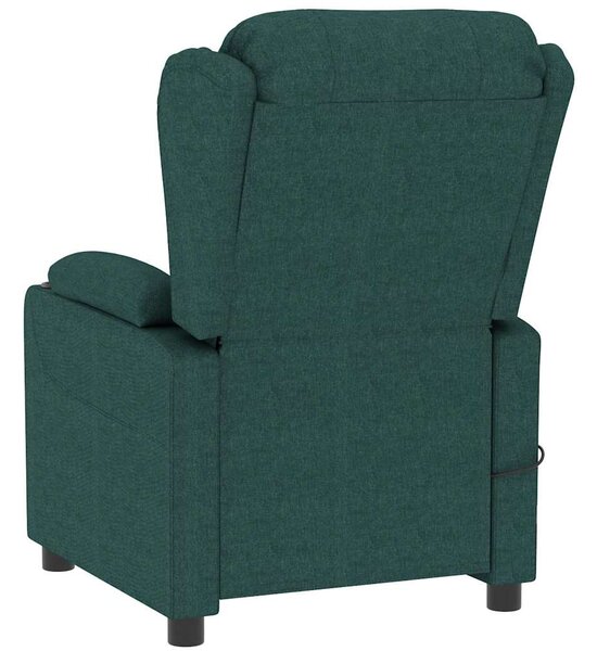 Masážní křeslo tmavě zelené textil 339064