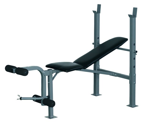 HOMCOM Multifunkční tréninková lavička - silový stroj s náklonem, fitness stanice, tréninkové vybavení, ocel 165 x 68 x 114 cm | Aosom