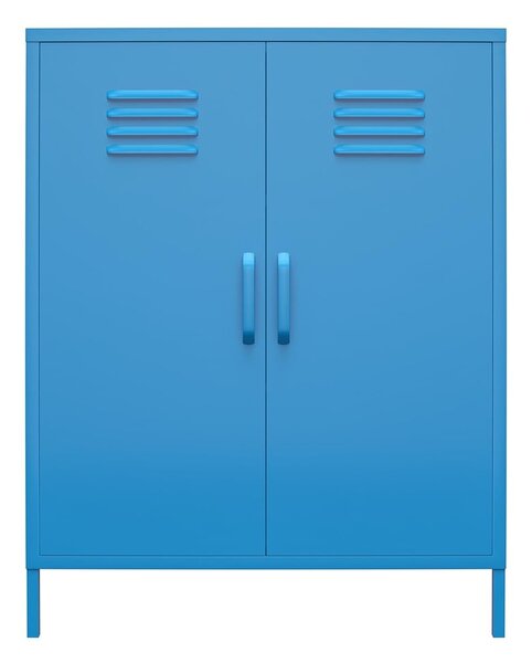 Modrá kovová skříňka Støraa Cache, 80 x 102 cm