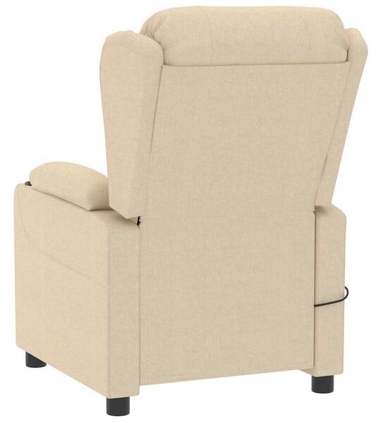 Masážní křeslo krémové textil 339067