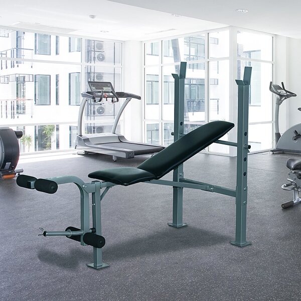 HOMCOM Multifunkční tréninková lavička - silový stroj s náklonem, fitness stanice, tréninkové vybavení, ocel 165 x 68 x 114 cm | Aosom