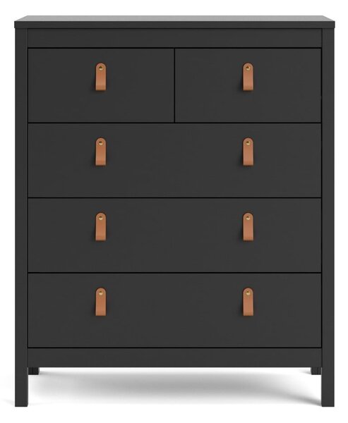 Černá vysoká komoda 82x99 cm Madrid – Tvilum