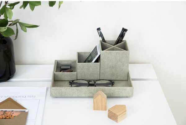 4dílný béžový stolní organizér Bigso Box of Sweden Lena