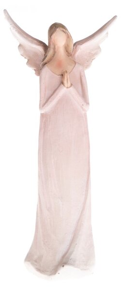Růžová dekorativní soška Dakls Praying Angel, výška 14,5 cm