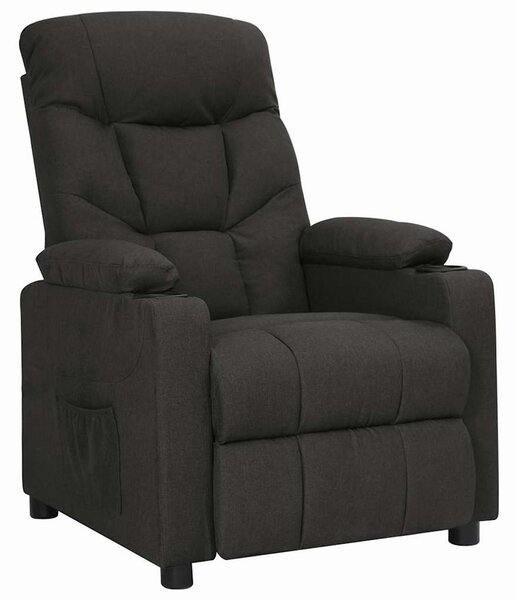Polohovací křeslo černé textil 339084
