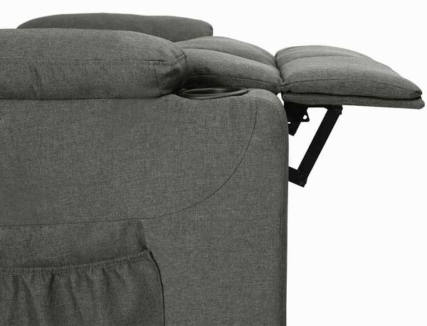 Polohovací křeslo tmavě šedé textil 339083