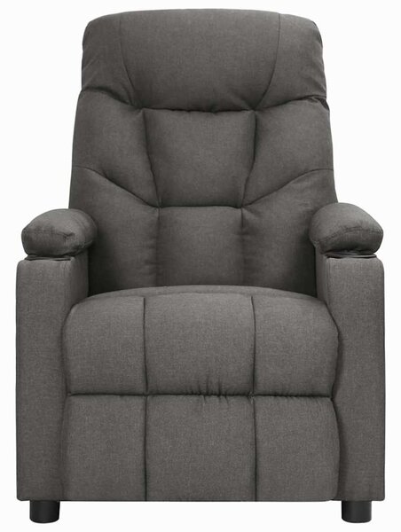 Polohovací křeslo tmavě šedé textil 339083