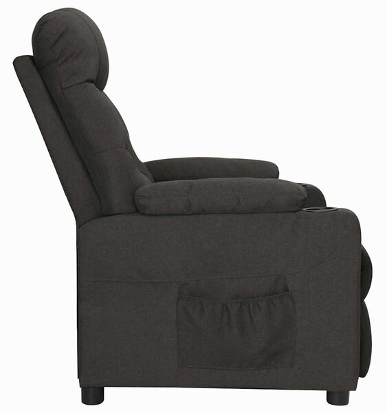 Polohovací křeslo černé textil 339084