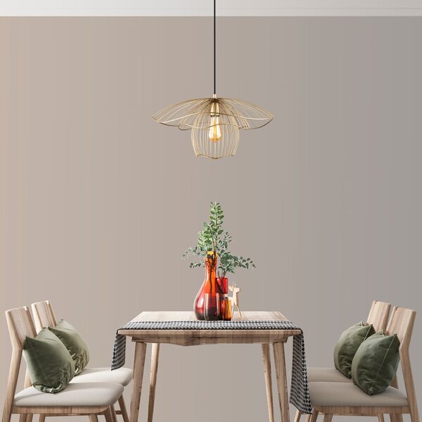 Závěsné svítidlo ve zlaté barvě Squid Lighting Root, výška 123 cm
