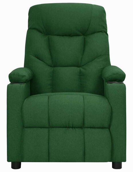 Polohovací křeslo tmavě zelené textil 339088