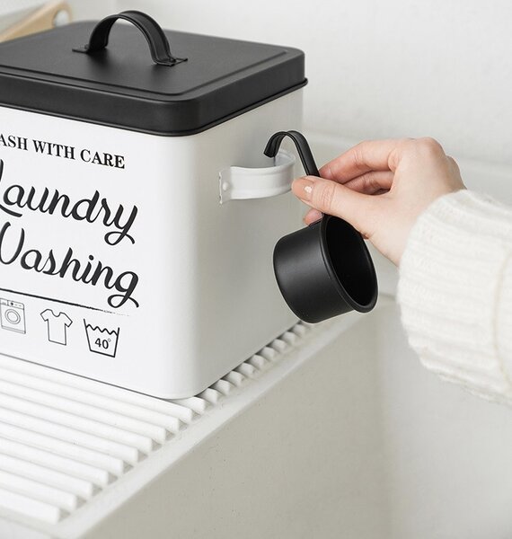 Zeller Present Kovový úložný box na prací prášek, s dávkovačem LAUNDRY