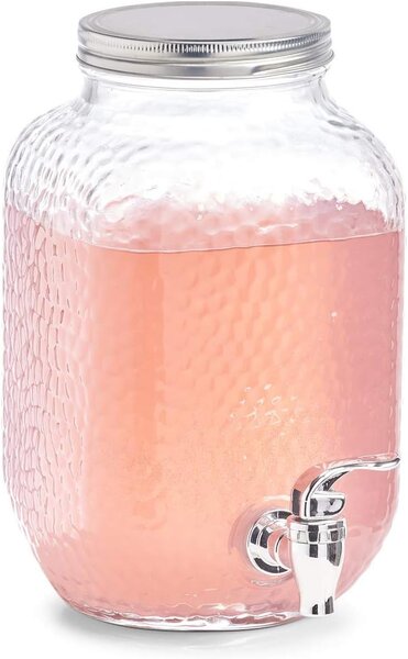 Zeller Present Skleněná nádoba s kohoutkem, zásobník vody nebo dávkovač na prací gel, 3,7l Z19884