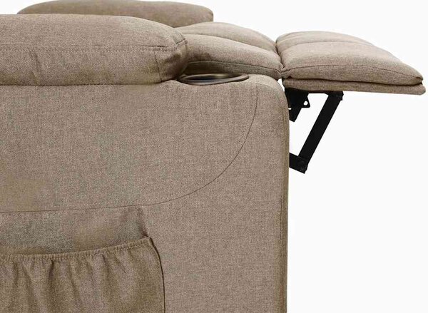Polohovací křeslo taupe textil 339090