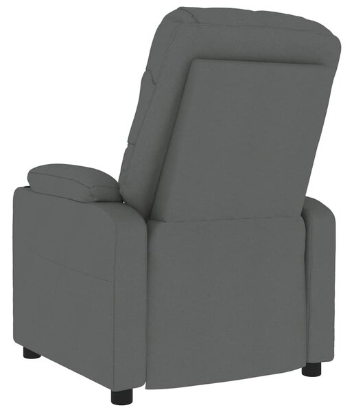 Masážní křeslo tmavě šedé textil 339093