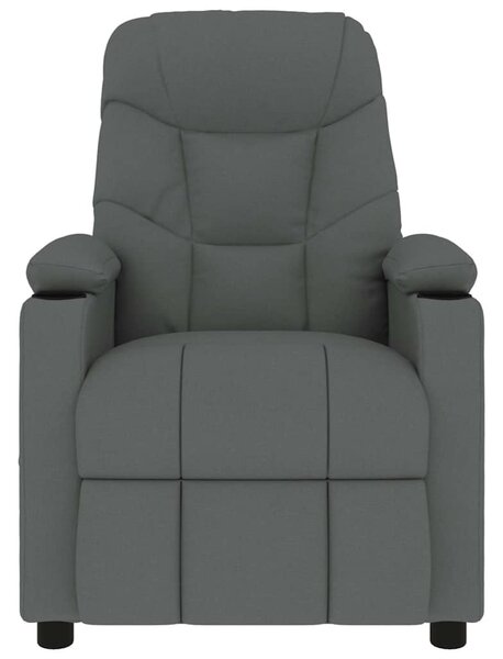 Masážní křeslo tmavě šedé textil 339093