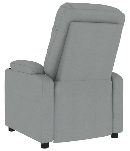 Masážní křeslo světle šedé textil 339092