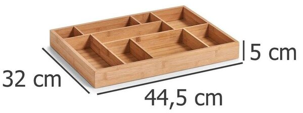 Zeller Present Organizér do šuplíku s přepážkami - 9 přihrádek, bambus ZELL 32 x 44 cm
