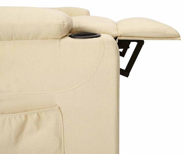 Polohovací křeslo krémové textil 339091